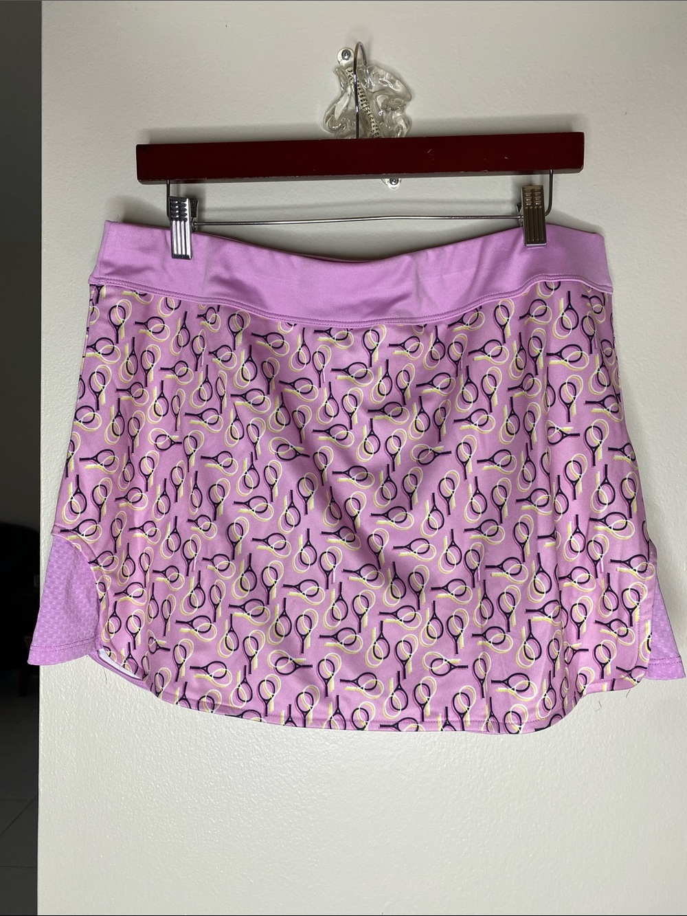 Grand Slam Racket Print Performance Tennis Pickleball Golf Skort in Lilac - XL